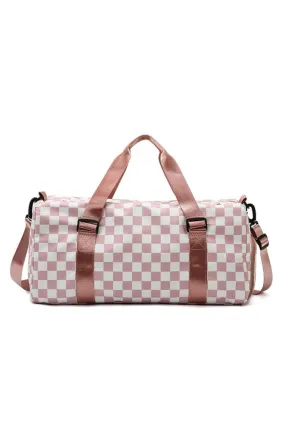 Checker Weekend Travel Luggage Tote Bag Check