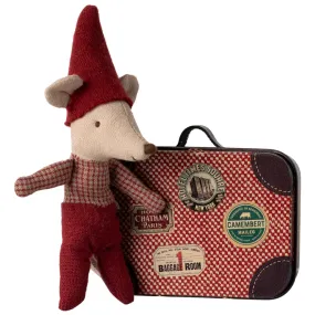 Christmas Mouse in Suitcase