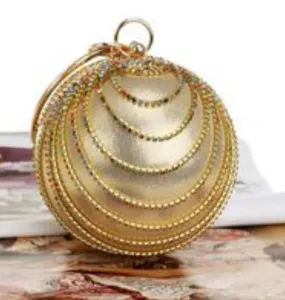 Circular evening bag