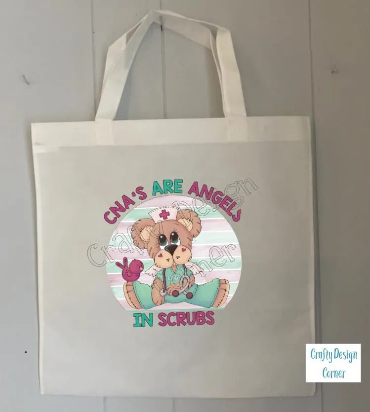 CNA's Are Angels in Scrubs Tote Bag