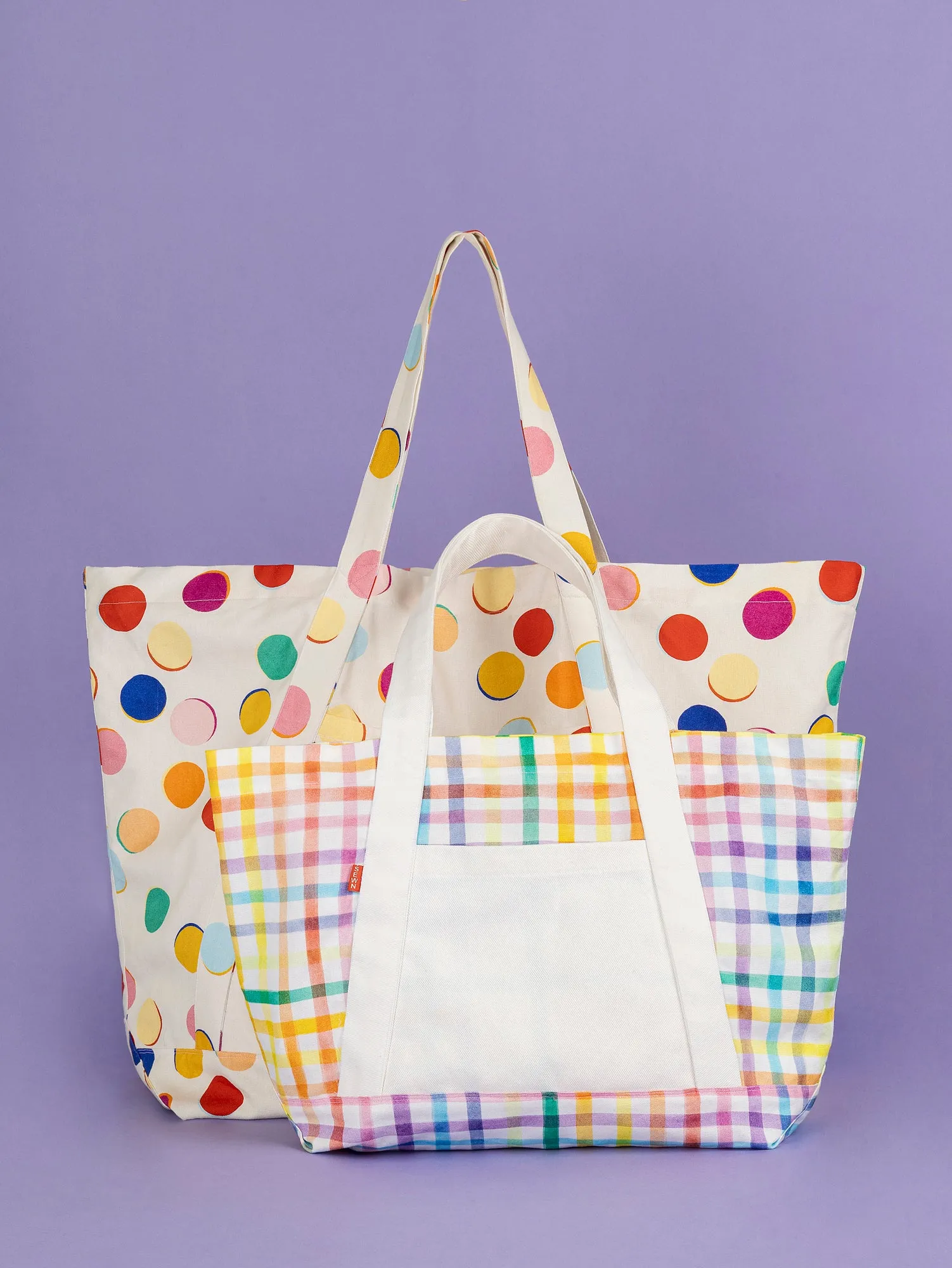 Core Tote Bag Kit | Carousel Check Print Organic Cotton Canvas