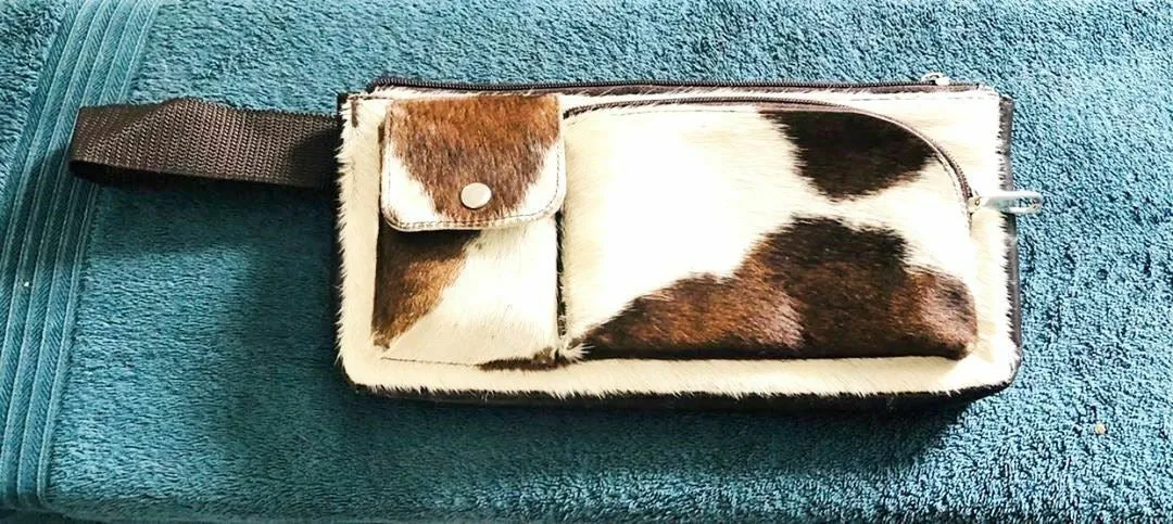 cowhide fanny pack