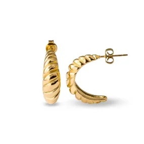 Croissant earring gold