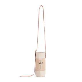 Crossbody Bottle Bag in Natural with Monogram