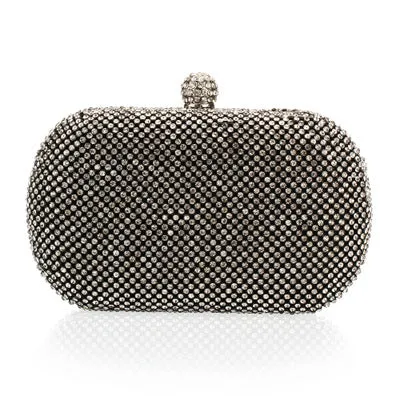 Crystal Ball Mesh Clutch Bag