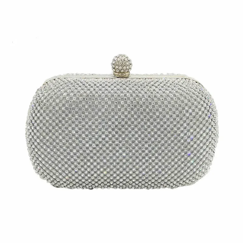 Crystal Ball Mesh Clutch Bag