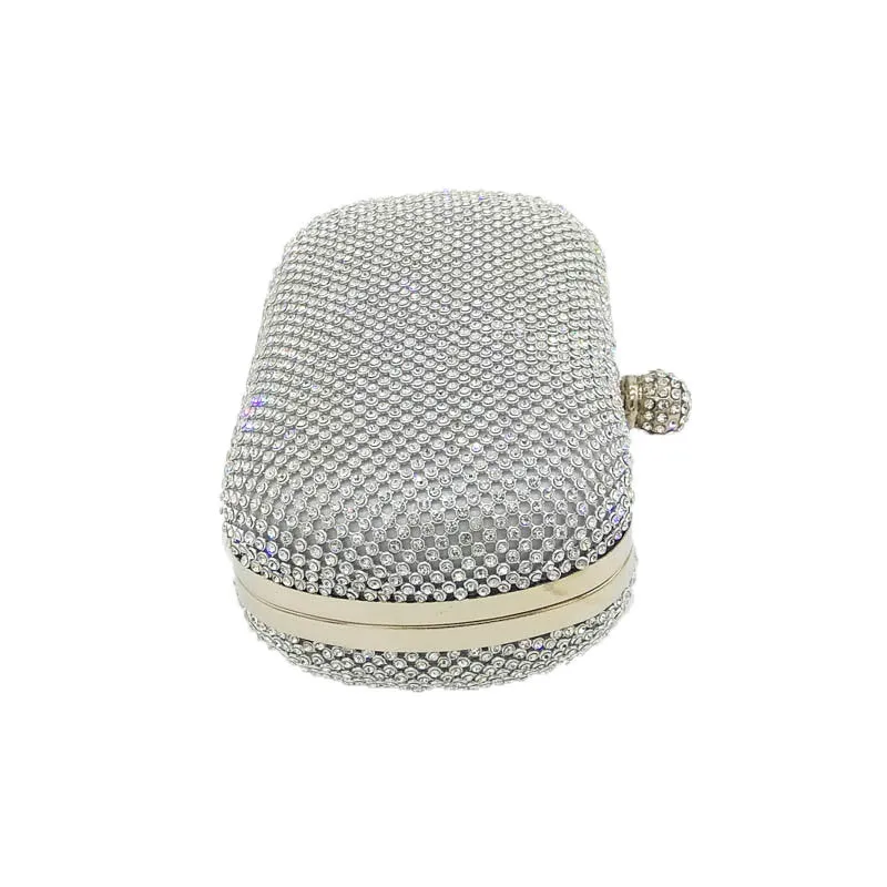 Crystal Ball Mesh Clutch Bag