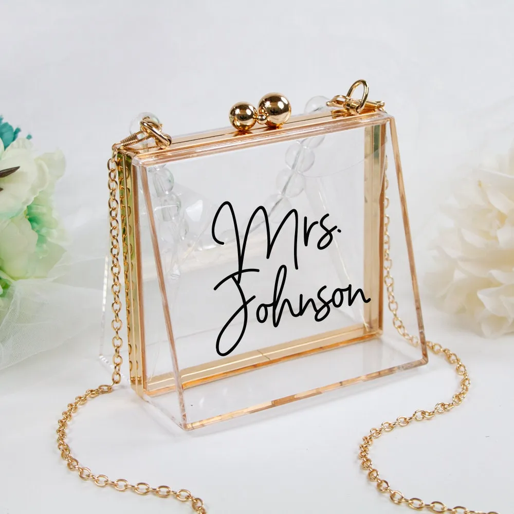 Custom Bachelorette Clear Purse