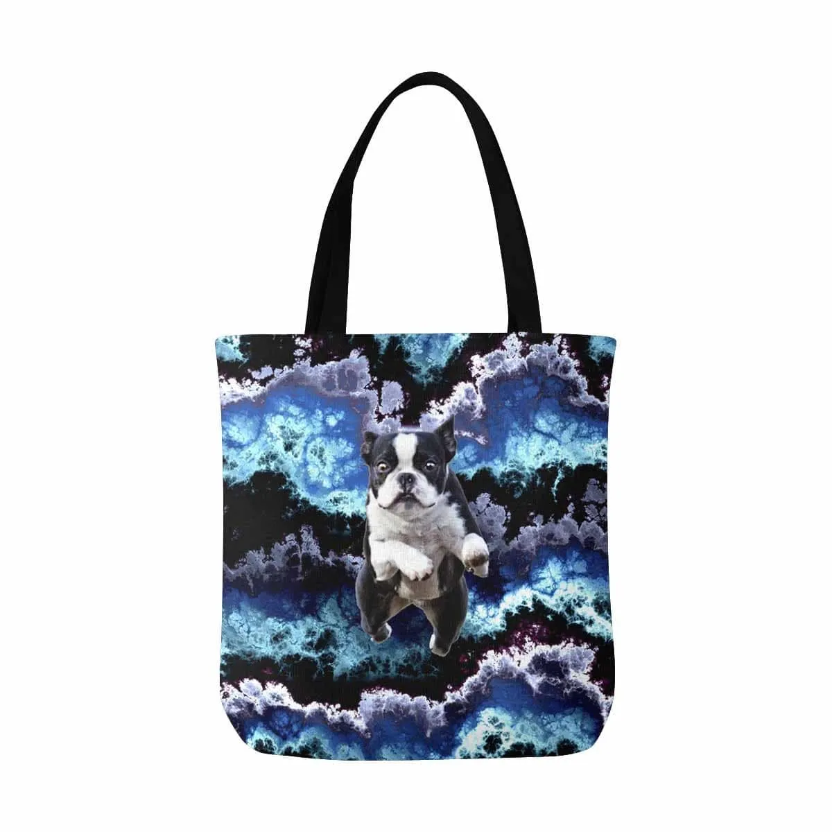 Custom Dog in Cloud Canvas Tote Bag