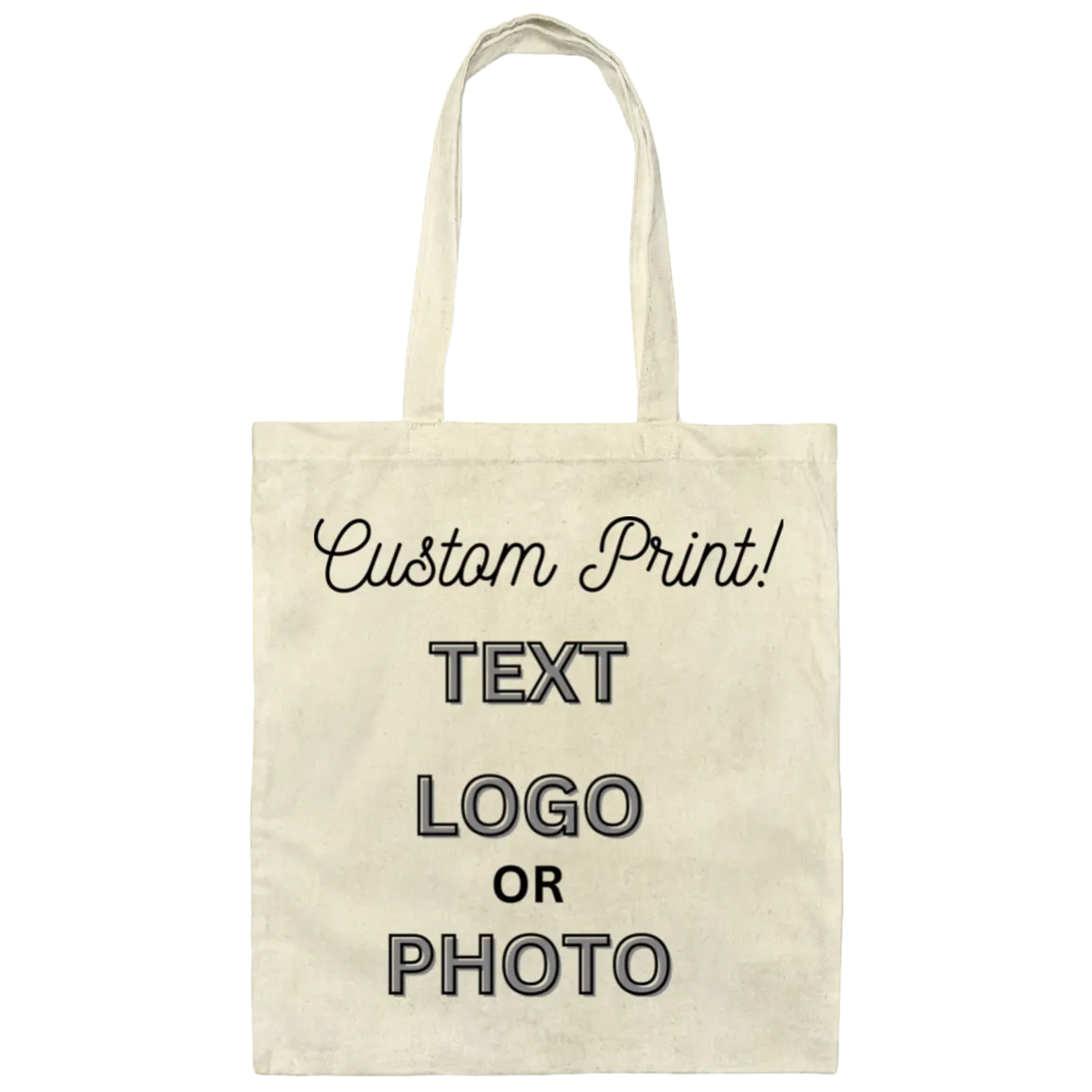 Custom Print Canvas Tote Bag