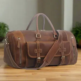 Customize Leather Duffel Bag