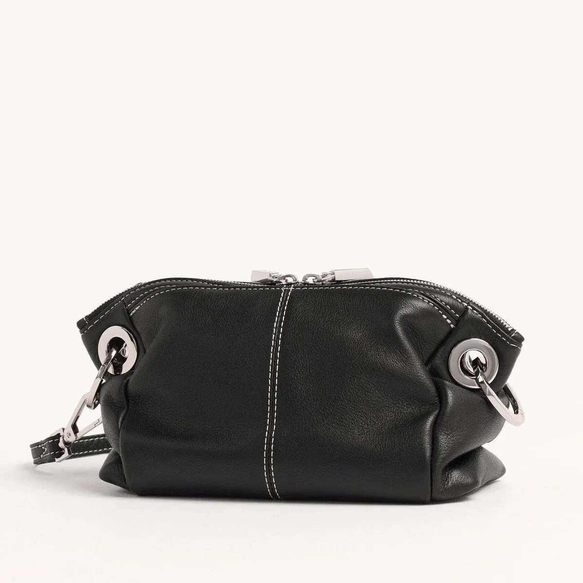 DANIEL CROSSBODY CLUTCH SML - Tempo Black/Silver