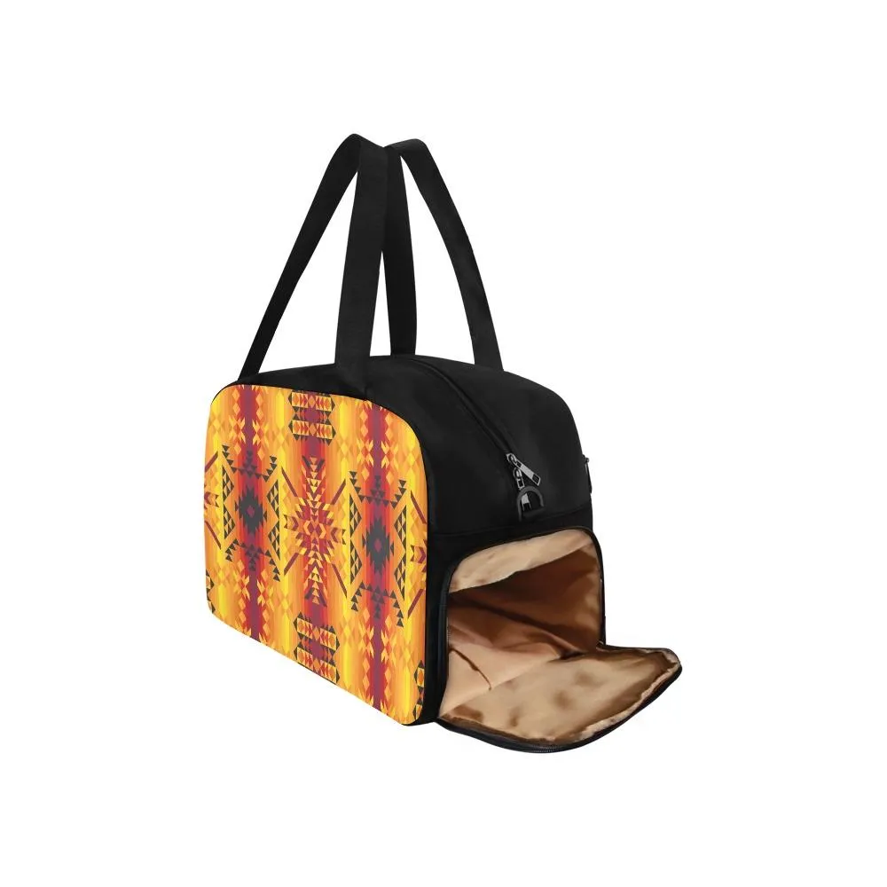 Desert Geo Yellow Red Weekend Travel Bag