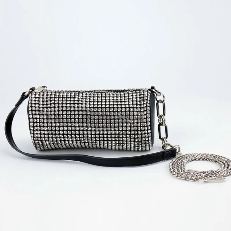 Diamond Evening Bag with Chain Strap