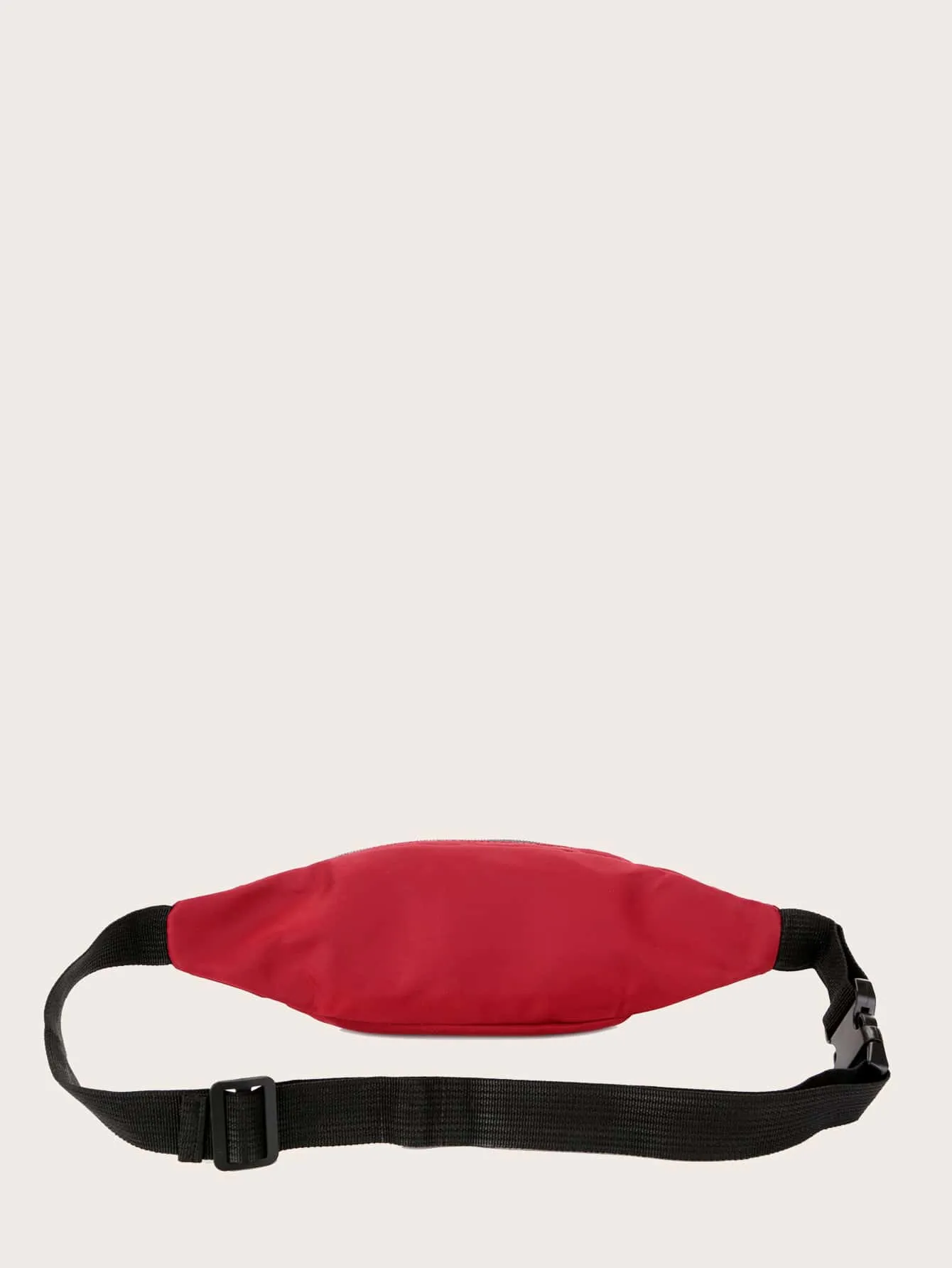 Double Zipper Buckle Decor Fanny Pack