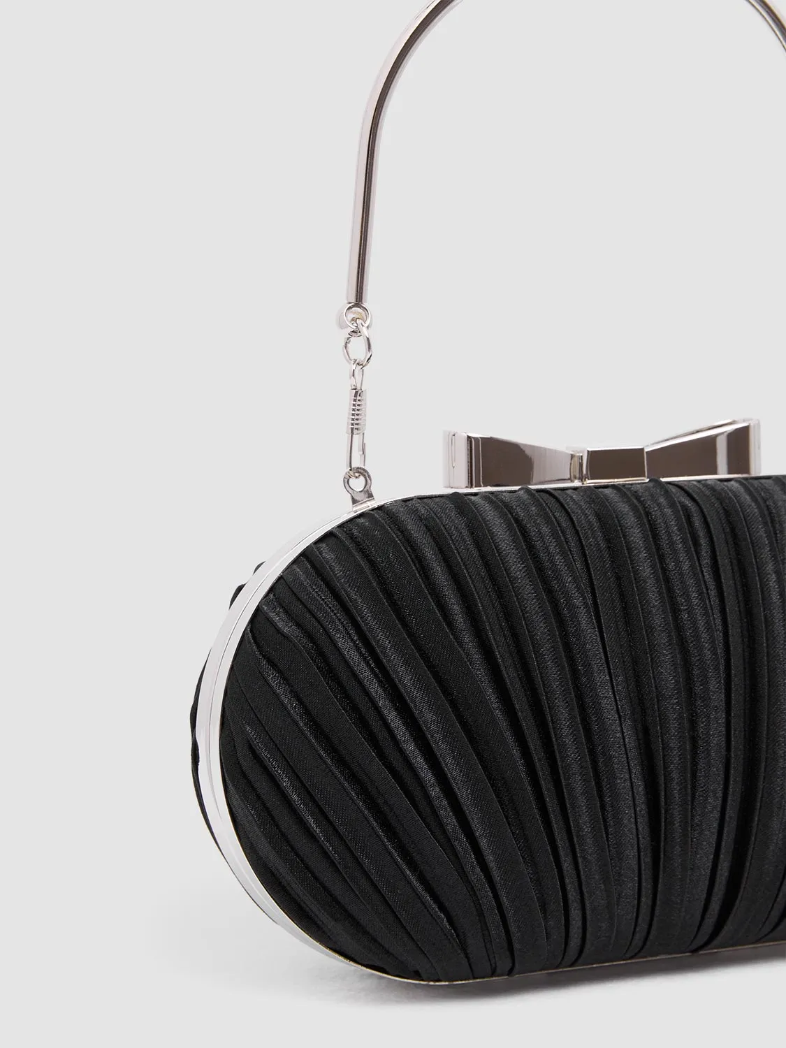 Draped Satin Handbag