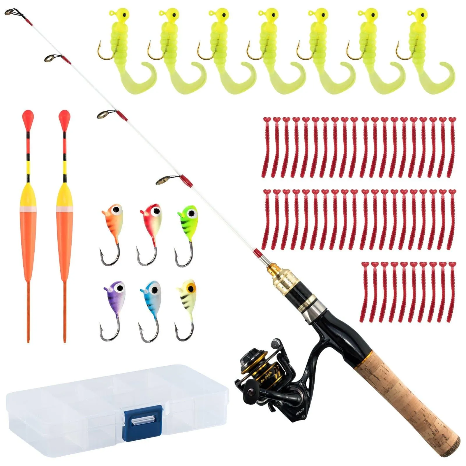 Dr.Fish 68pcs lce Fishing Combo