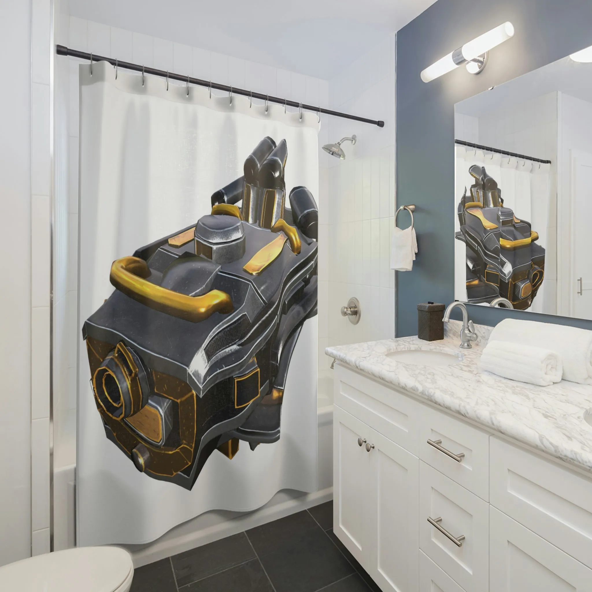 Drone Shower Curtains