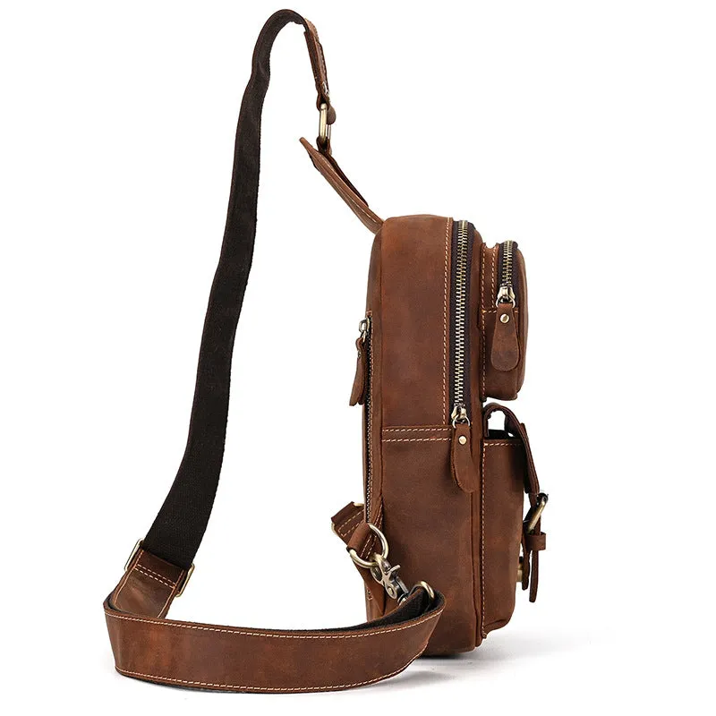 Elegant Genuine Leather Chest Bag