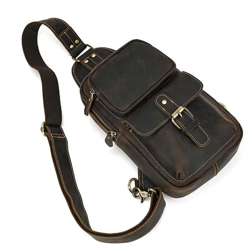 Elegant Genuine Leather Chest Bag