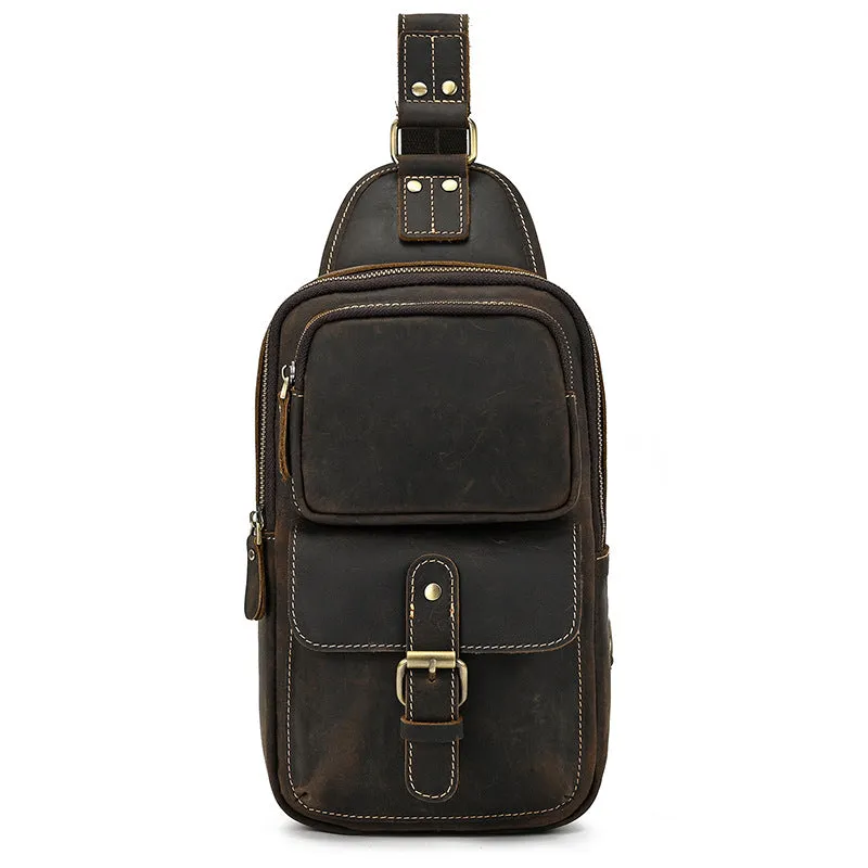 Elegant Genuine Leather Chest Bag