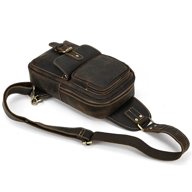 Elegant Genuine Leather Chest Bag