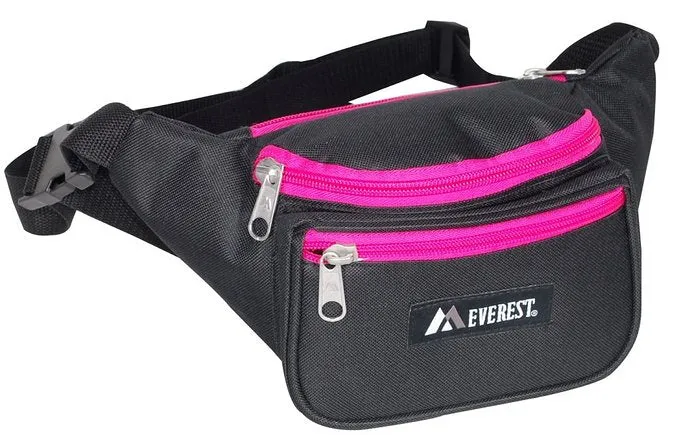 Everest Signature Waist Pack - Standard - Black / Pink