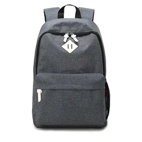 Fashion Canvas Backpack - Red,Dark Gray,Light Gray,Lake Blue,Gray,Orange,Light Coffee