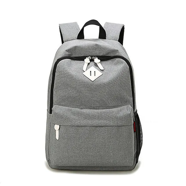 Fashion Canvas Backpack - Red,Dark Gray,Light Gray,Lake Blue,Gray,Orange,Light Coffee