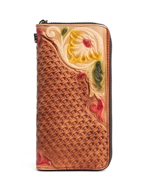 Fashion Vintage Leather Wallet Hand-painted