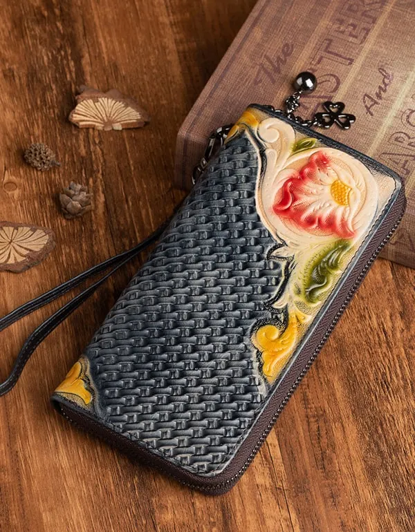 Fashion Vintage Leather Wallet Hand-painted