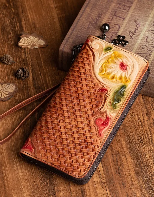 Fashion Vintage Leather Wallet Hand-painted