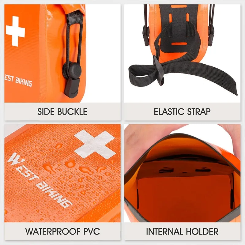 First Aid Kit Bicycle Bag Emergency Medical Supplies Outdoor Cycling Camping Hiking Home Travel Waterproof Bike Front Saddle Bag