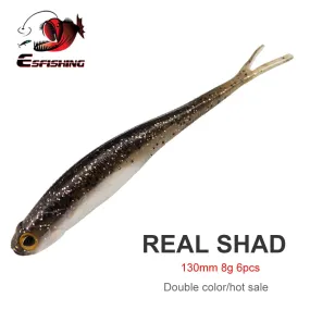 Fishing Lure Real Shad Soft Plastics Bait 6pcs