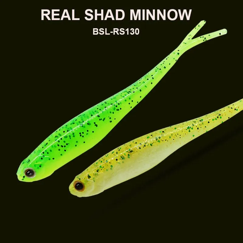 Fishing Lure Real Shad Soft Plastics Bait 6pcs