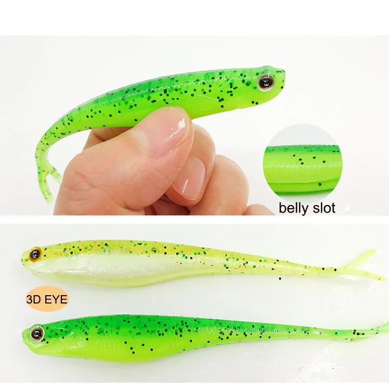 Fishing Lure Real Shad Soft Plastics Bait 6pcs