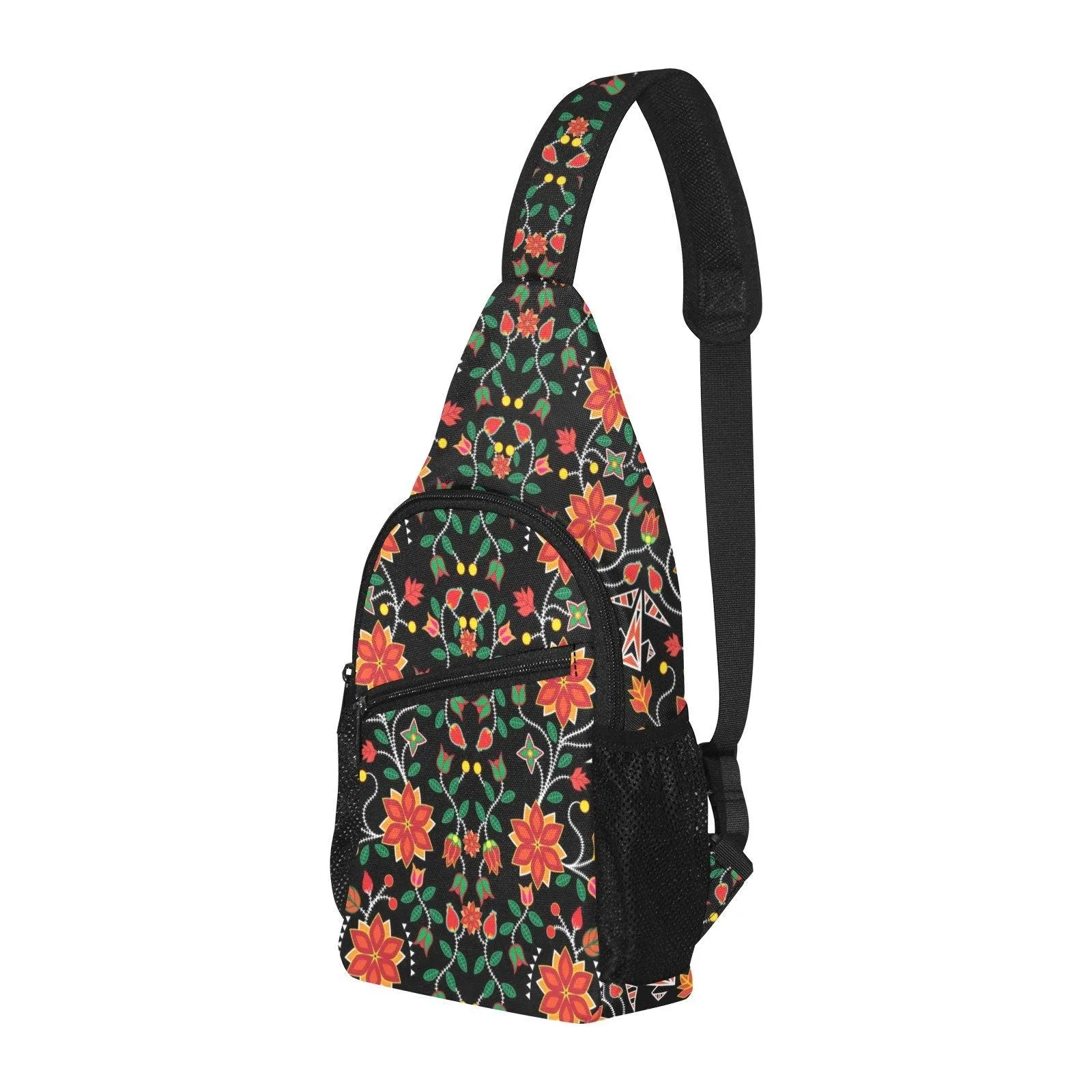 Floral Beadwork Six Bands Chest Bag