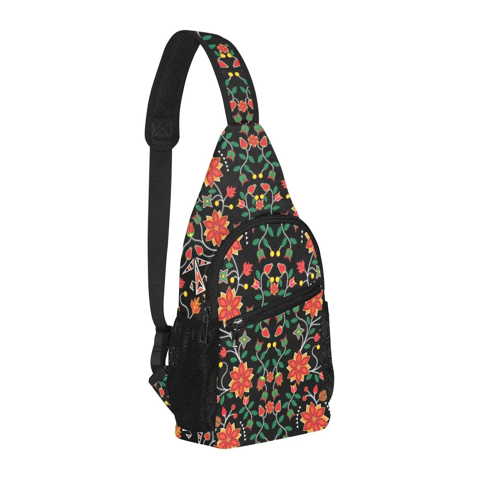 Floral Beadwork Six Bands Chest Bag