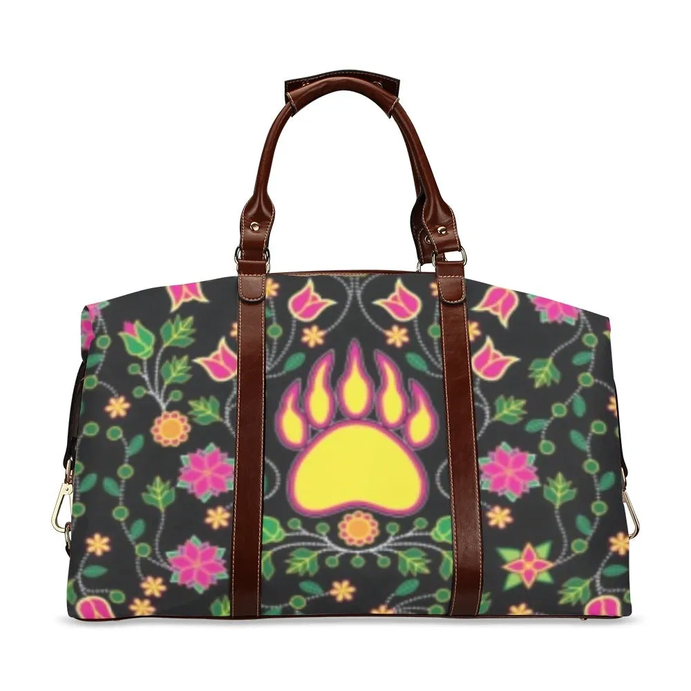 Floral Bearpaw Pink and Yellow Classic Travel Bag