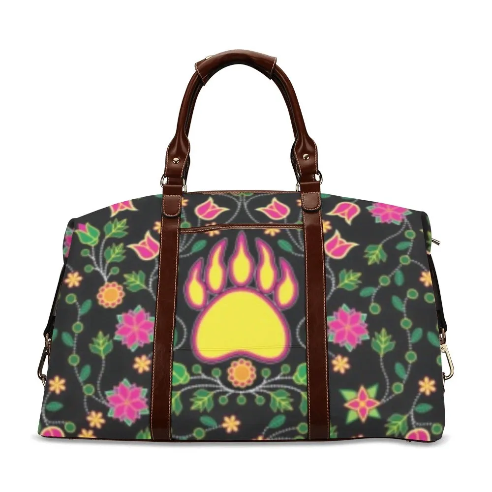 Floral Bearpaw Pink and Yellow Classic Travel Bag