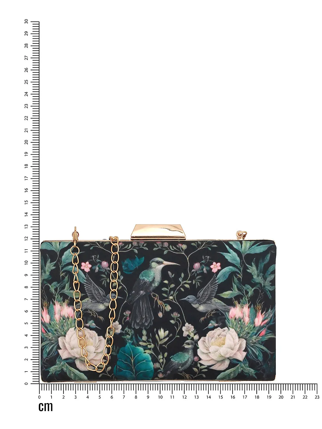 Floral Printed Box Clutch