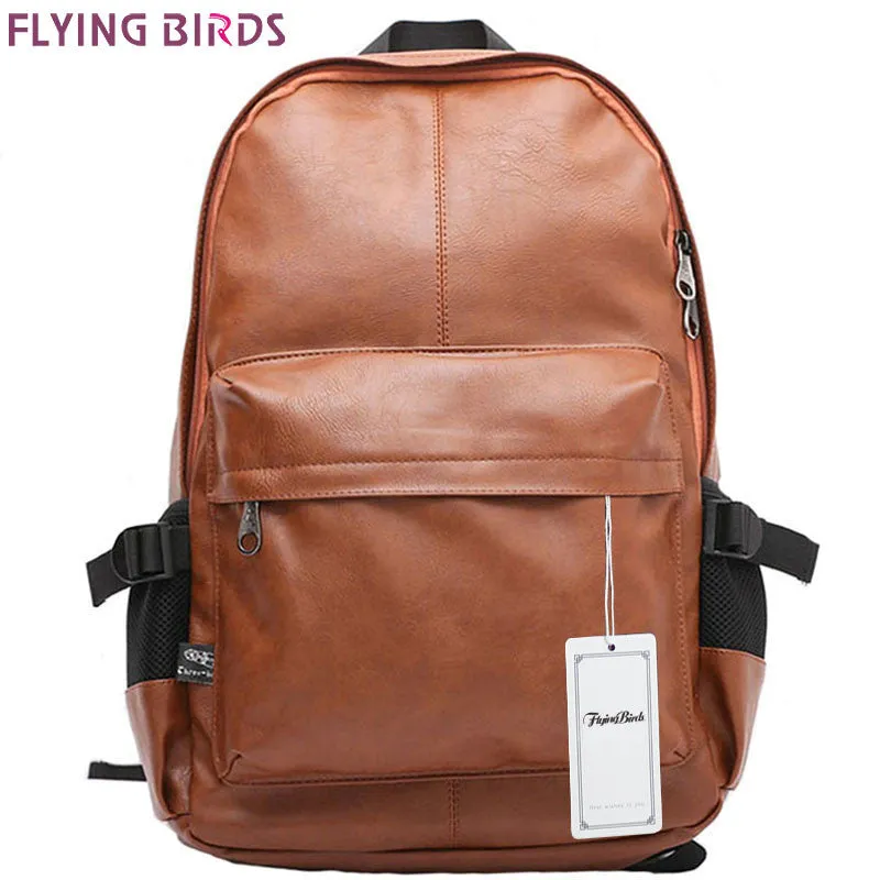 FLYING BIRDS! Mochila backpack men's travel bags men rucksack school bags leather high quality  backpacks teenage LM0330