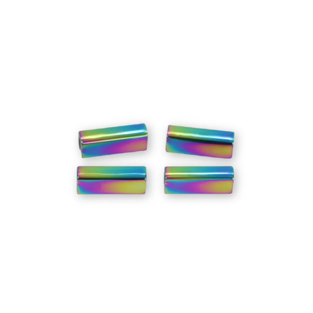 Four Strap End Caps Rectangle 1"