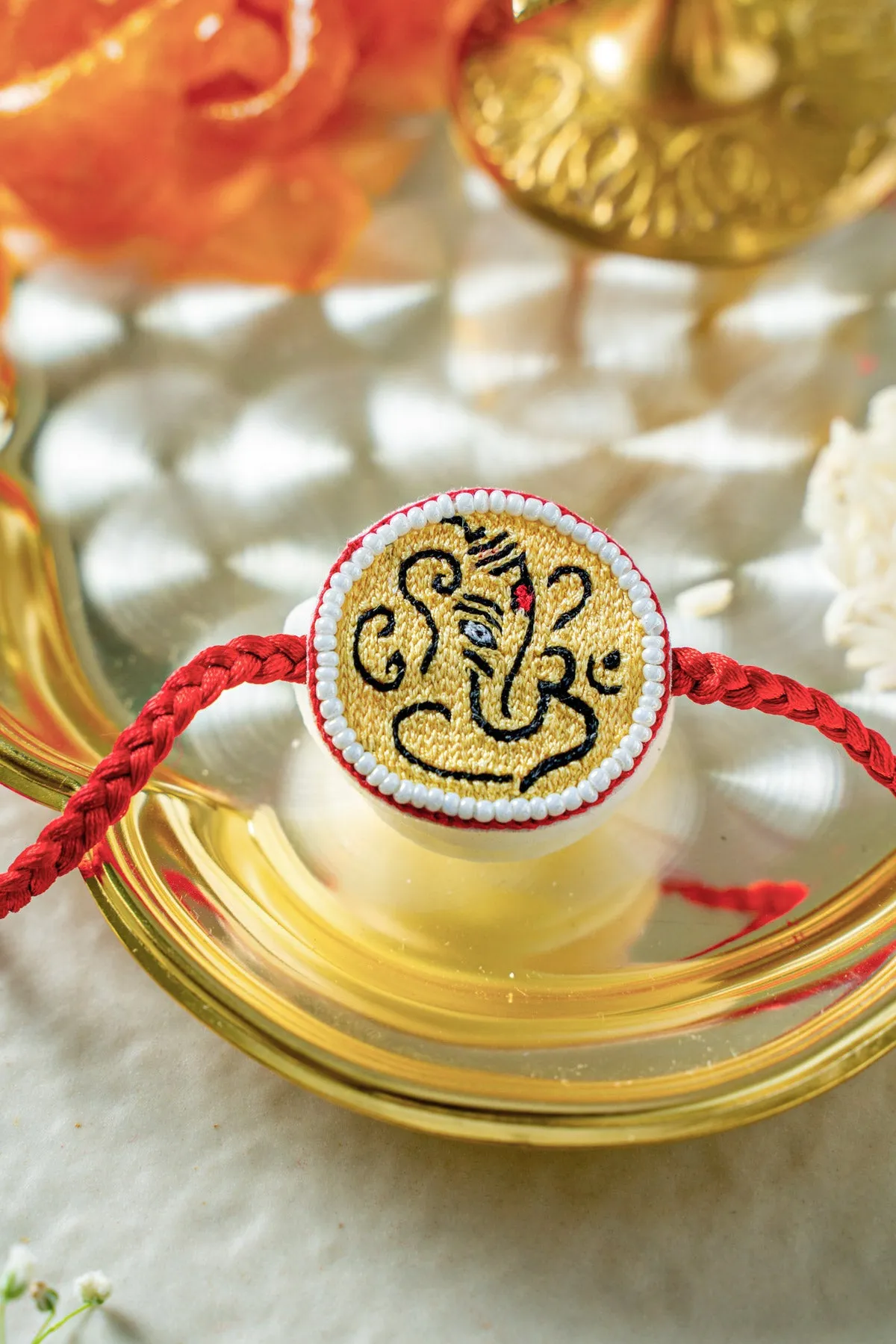 Ganesha Embroidered Rakhi