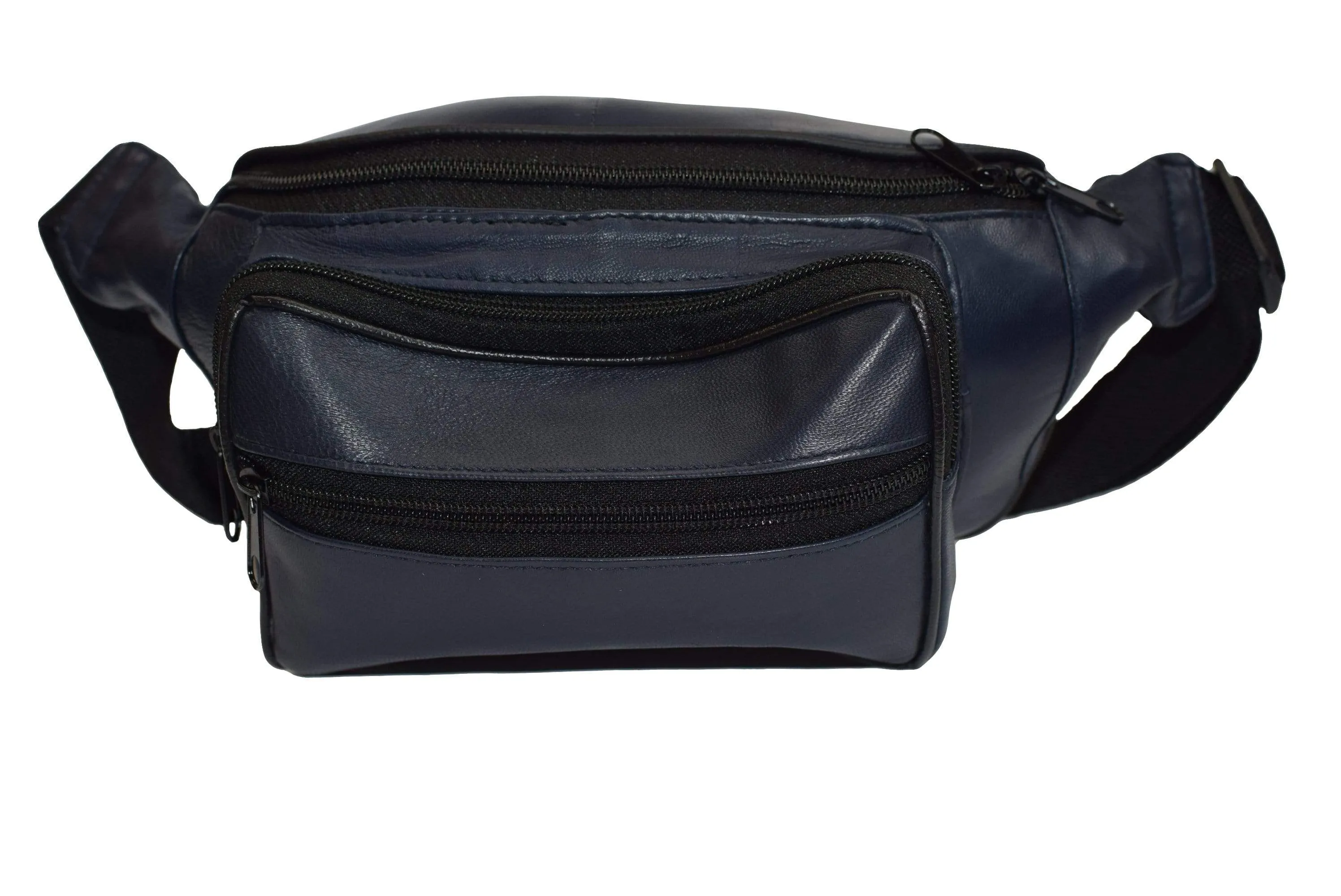 Genuine Leather Waist Fanny Pack Belt Bag Pouch Travel Hip Purse Men Women Many Colors 005C (C)