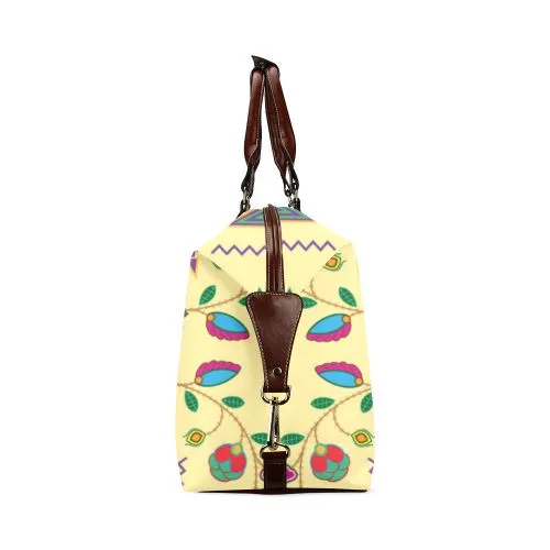 Geometric Floral Fall-Vanilla Classic Travel Bag