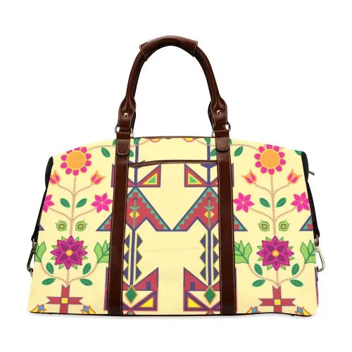 Geometric Floral Spring-Vanilla Classic Travel Bag