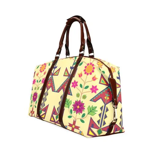 Geometric Floral Spring-Vanilla Classic Travel Bag