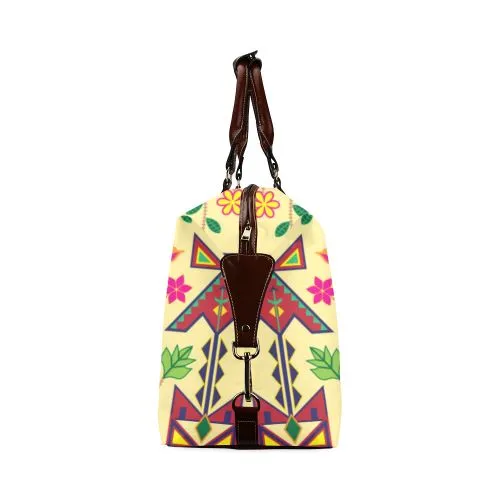 Geometric Floral Spring-Vanilla Classic Travel Bag