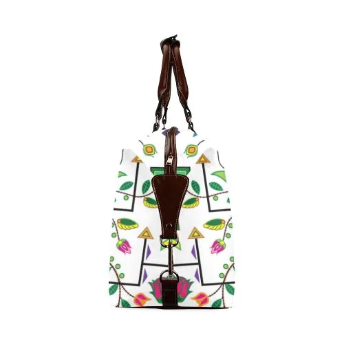 Geometric Floral Summer-White Classic Travel Bag